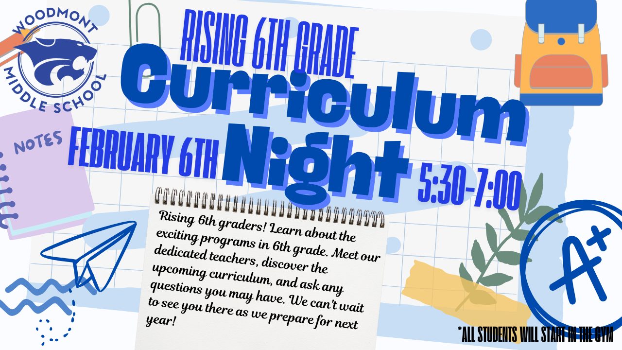 rising 6th curriculum night